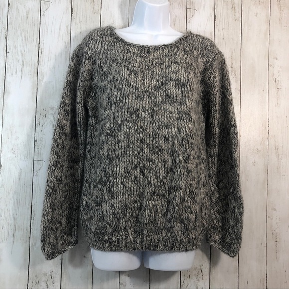 I Jeans by Buffalo Marbled Mohair Blend Elbow Patch Knit Sweater Medium - Picture 1 of 8